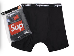Supreme "4 Pack Boxer Briefs" Black
