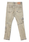 First Row Multi Cargo Pocket Slim Stack Jeans