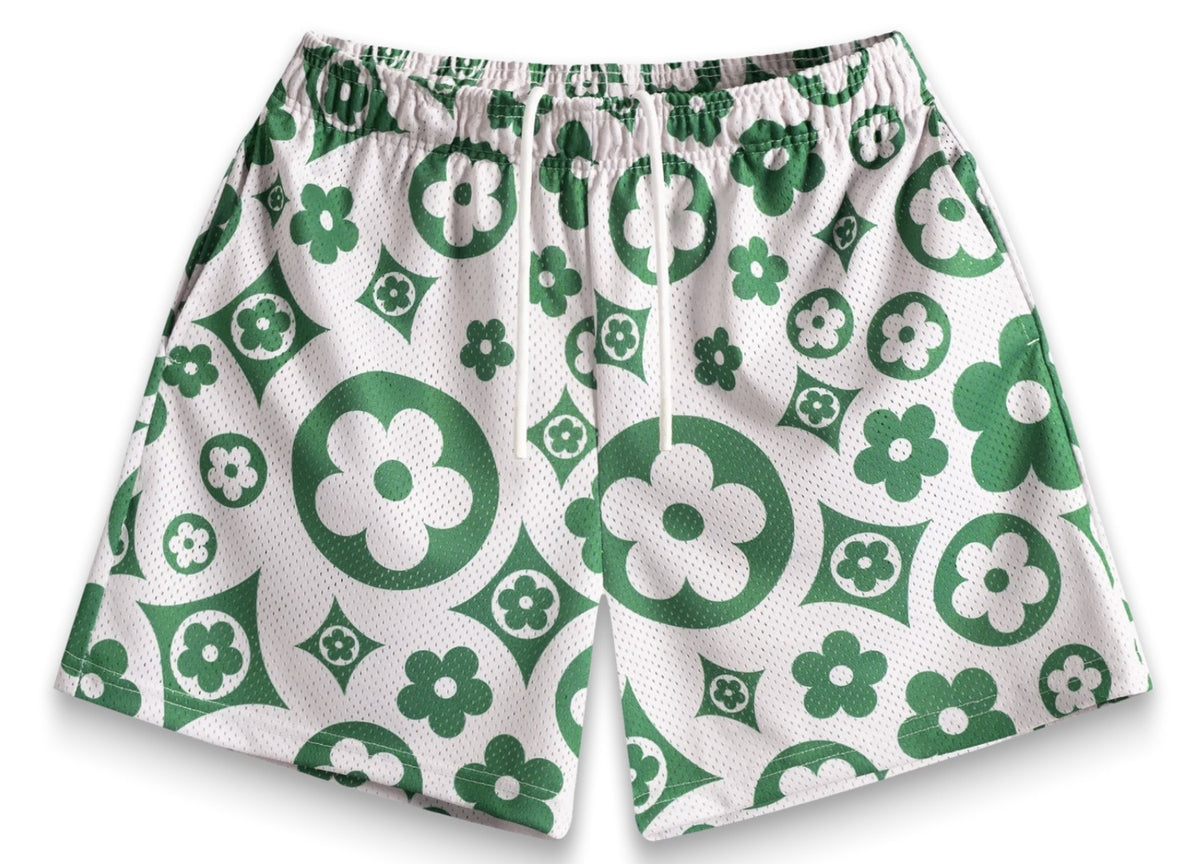 Bravest Studios Cream Flower Shorts