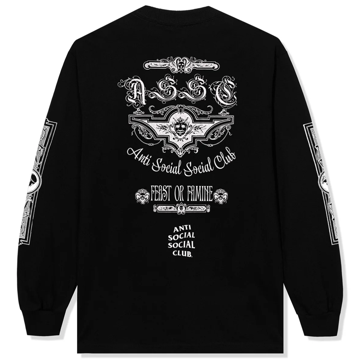 Anti Social Social Club "Feast or Famine" Black Long Sleeve