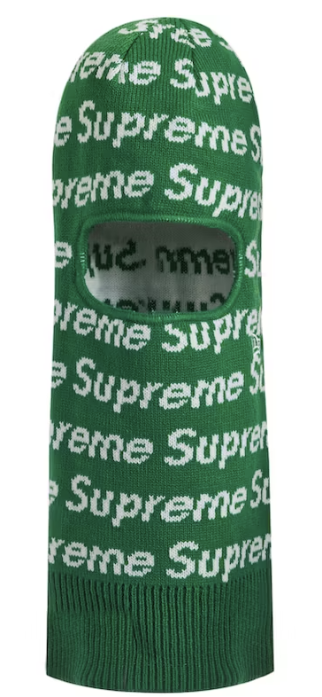 Supreme New Era Repeat Green Balaclava