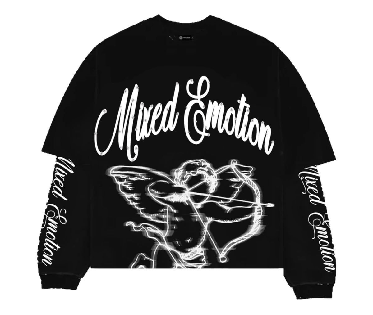Mixed Emotion Black "Blur" Long Sleeve Tee