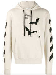 OFF-White Bat Print Black/Beige Hoodie Pre-Owned