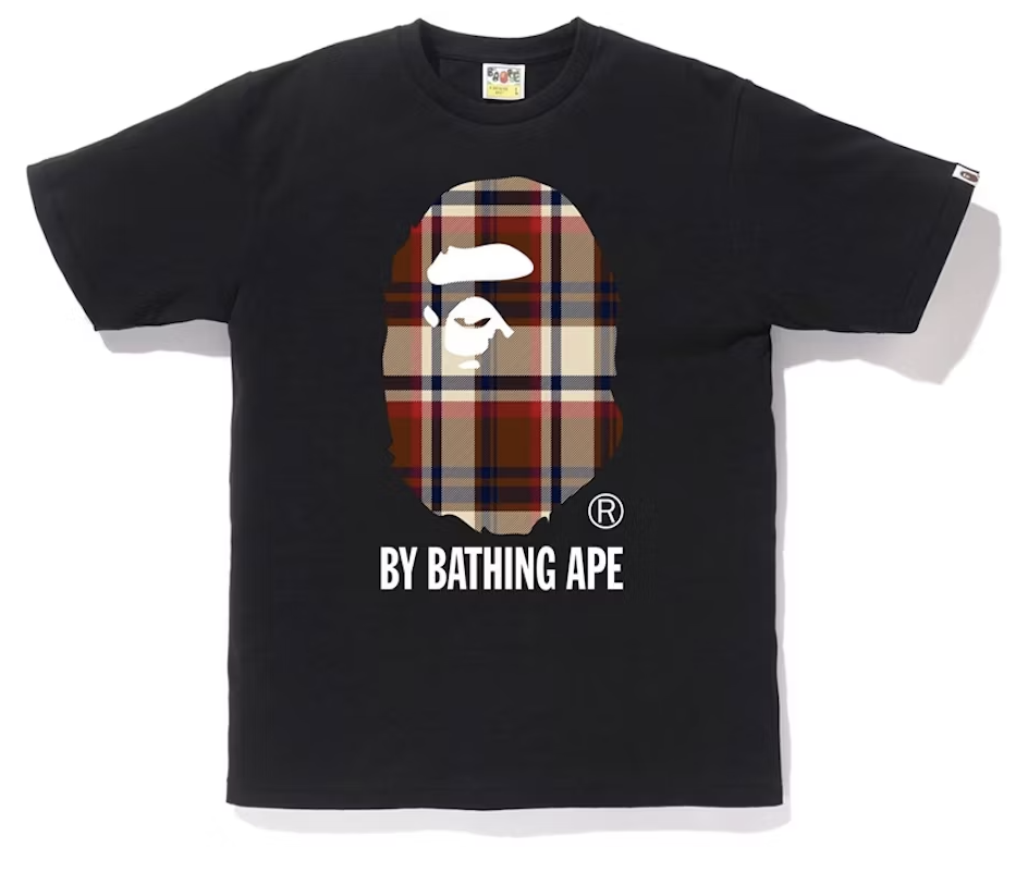 BAPE Check By Bathing Ape Black/Red Tee