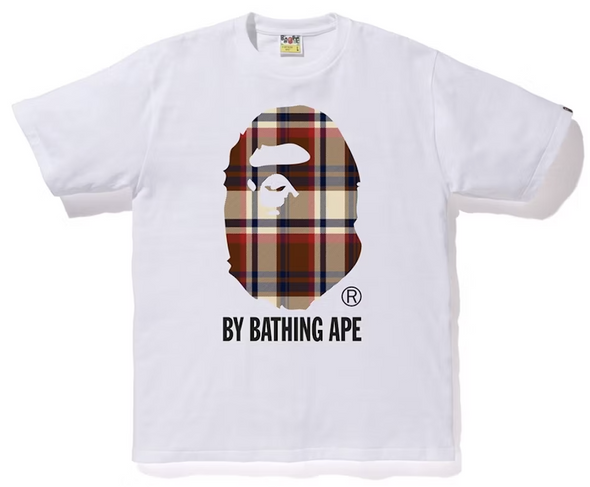 BAPE Check By Bathing Ape White/Red Tee (SALE)