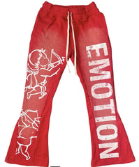 Mixed Emotion Red “Cupid” Flare Sweatpants