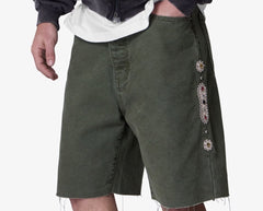 OLIVE MOJAVE CANVAS SHORTS