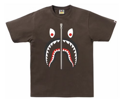 BAPE Mad Shark Face Brown Tee