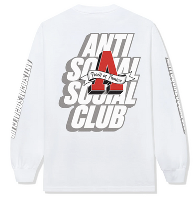 Anti Social Social Club "Easy A" White Long Sleeve Tee