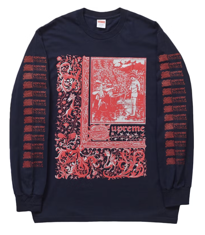 Supreme Saint Sebastian L/S Tee Navy