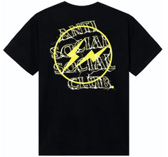 Anti Social Social Club Fragment Bolt Tee Black/Yellow