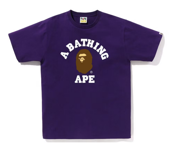 BAPE College Logo Purple Tee