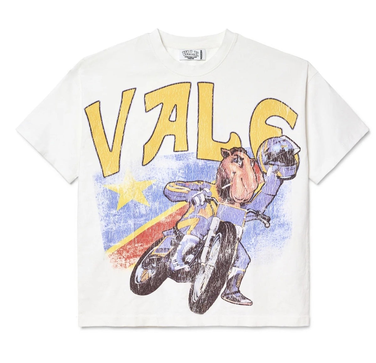 VALE WHITE CAMEL MOTOCROSS TEE