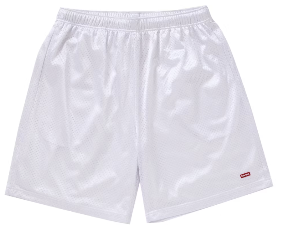 Supreme Small Box Baggy Mesh Short White