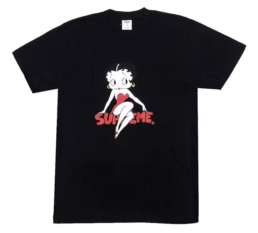 Supreme Betty Boop Black Tee Pre-Owned