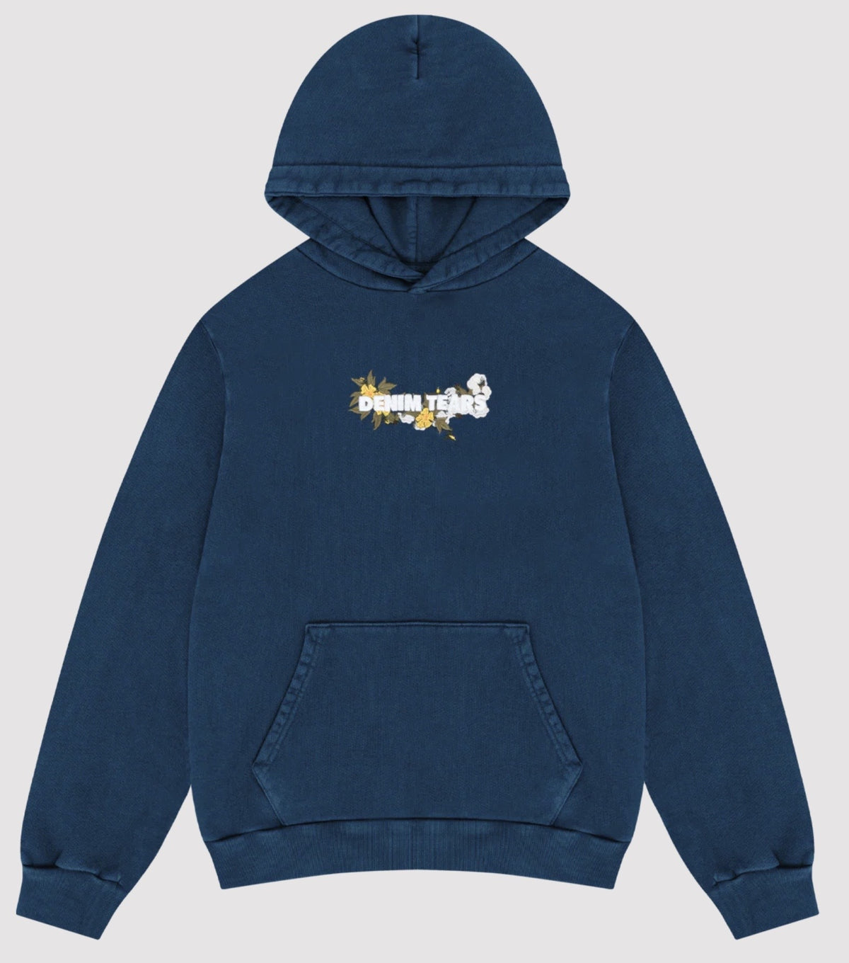 Denim Tears Embroidered Logo Hoodie Navy