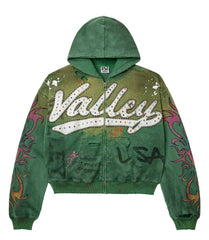 Vale Forever Inferno Zip Up Hoodie 'Green'