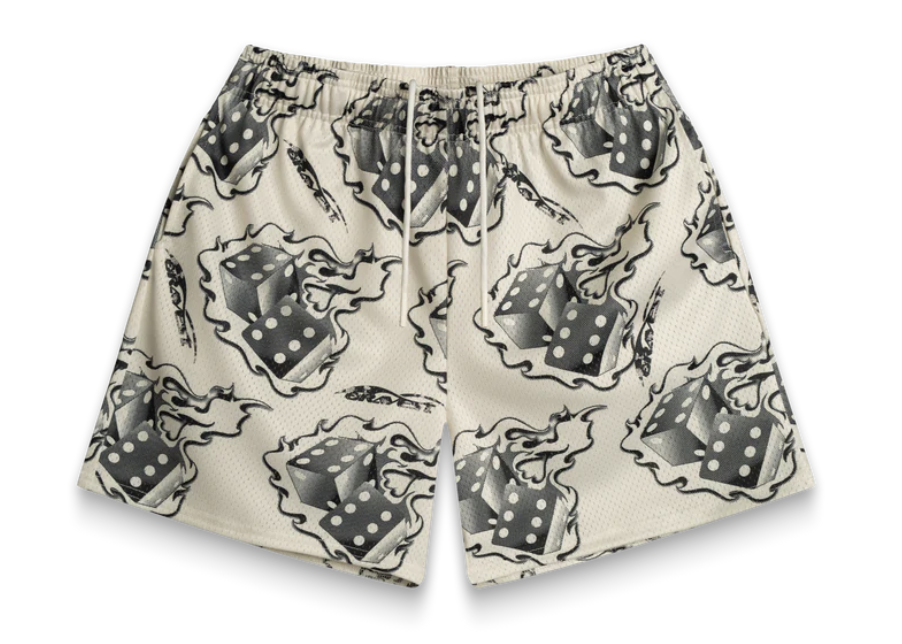 Bravest Studios Cream Dice Shorts