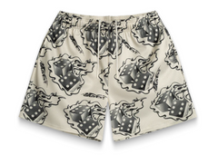Bravest Studios Cream Dice Shorts