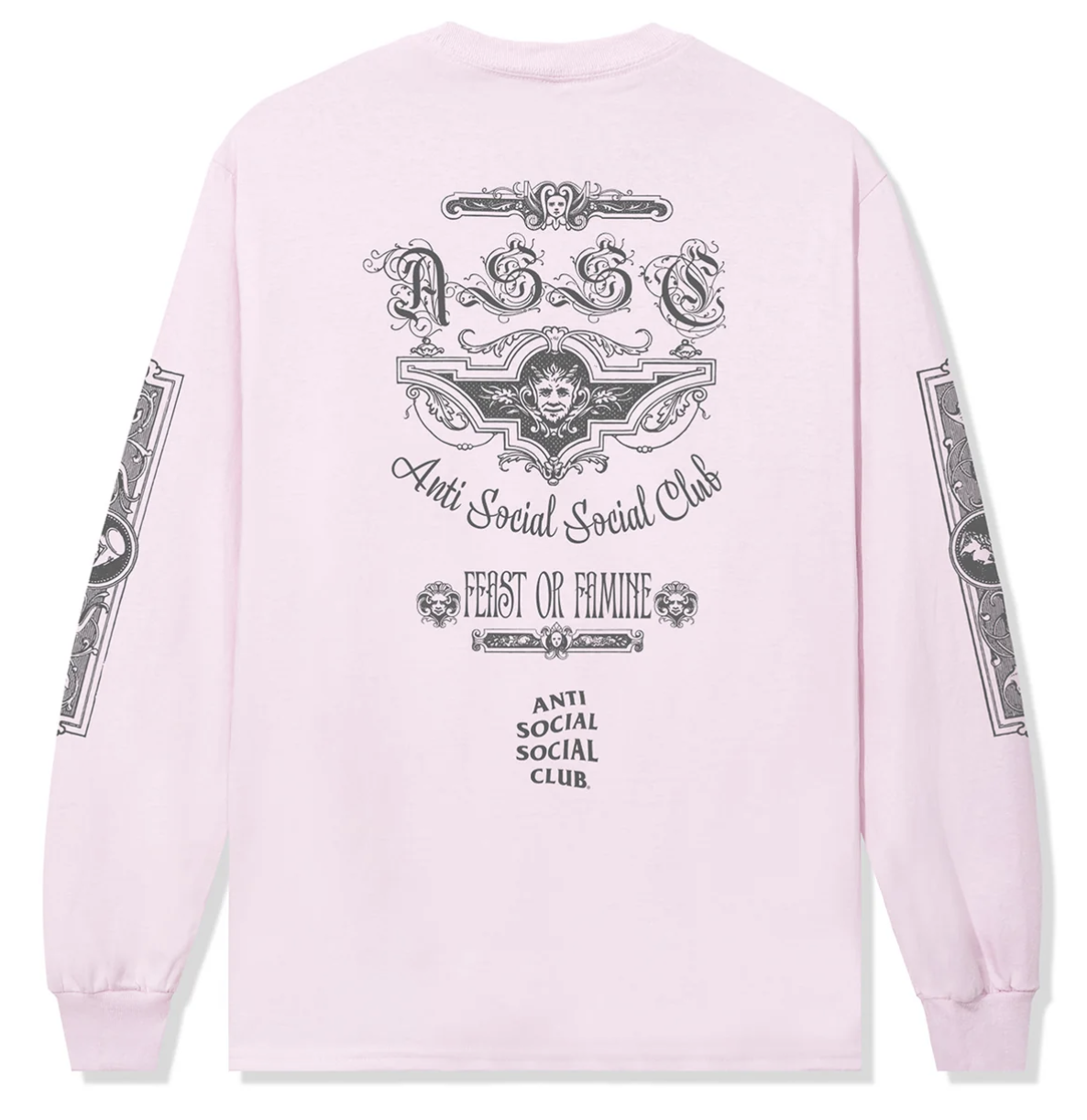 Anti Social Social Club "Feast or Famine" Pink Long Sleeve