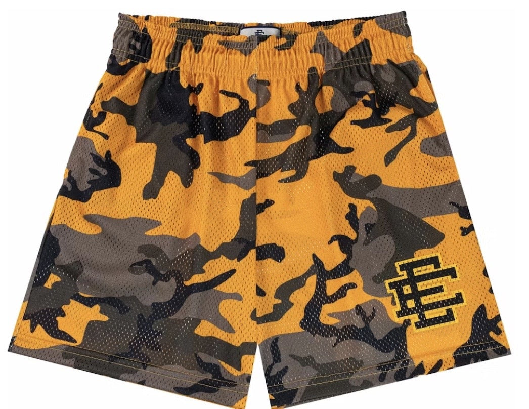 Eric Emanuel "Yellow/Black" Camo Mesh Shorts