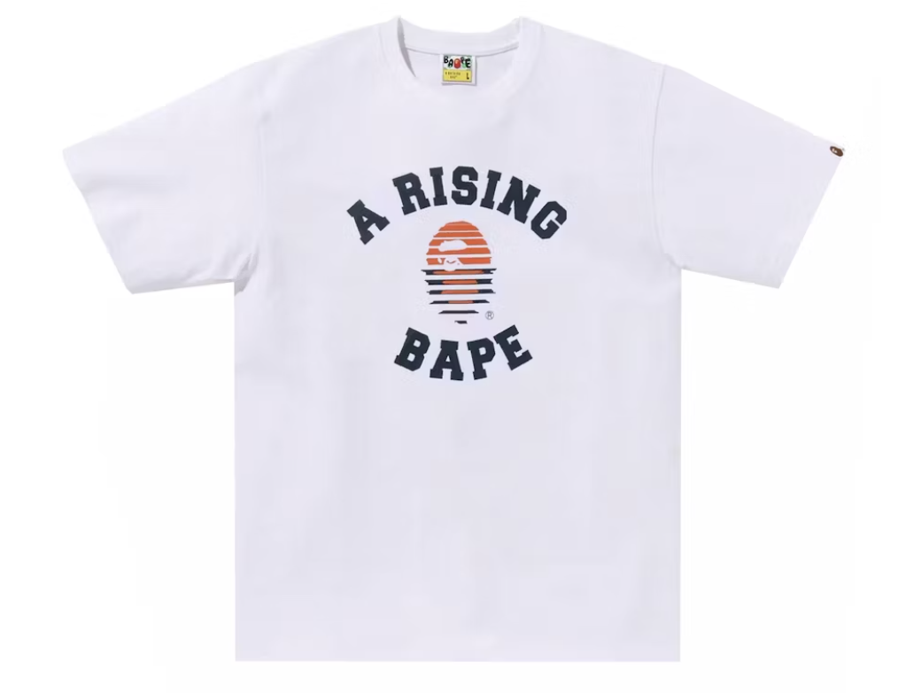 BAPE A Rising Bape White Tee