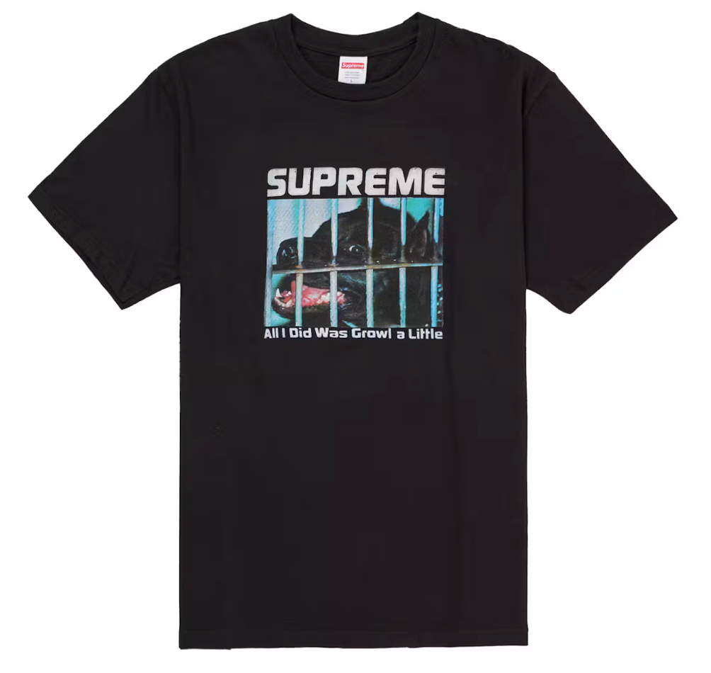 Supreme Growl Tee Black