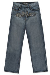 Sp5der Light Wash Denim Work Pants