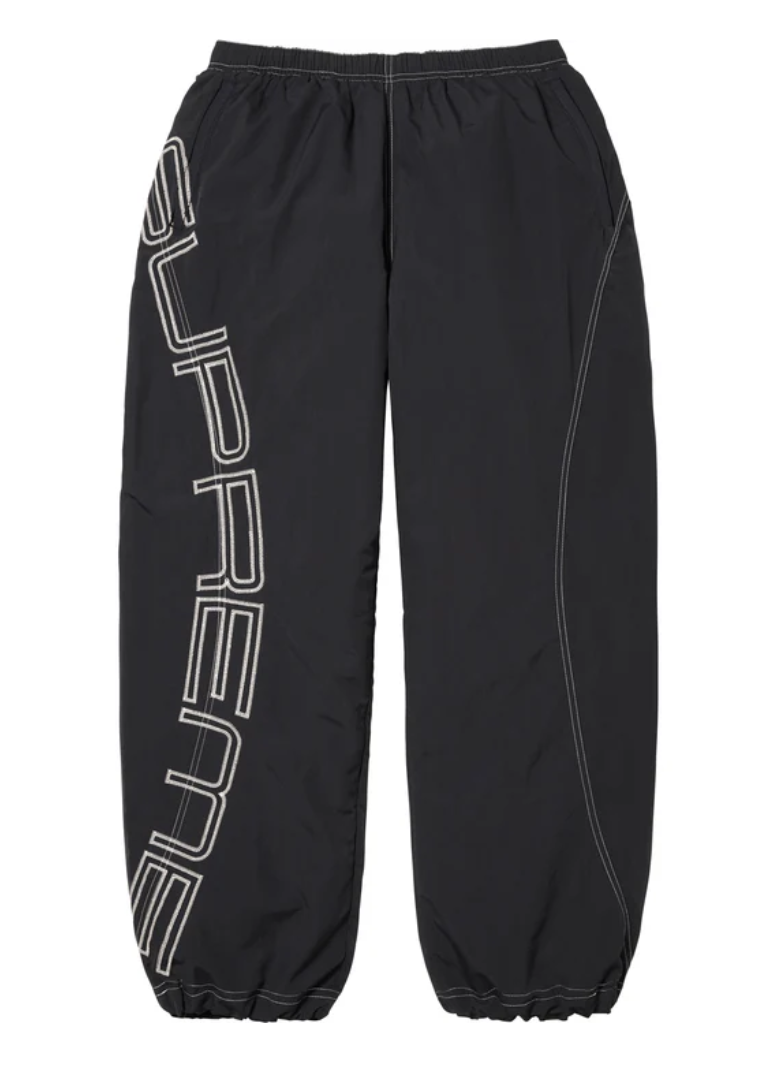 Supreme Spellout Embroidered Track Pant (SS25) Black