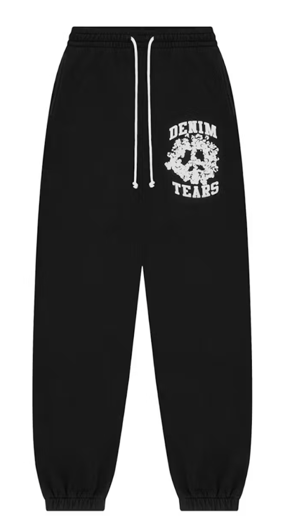 Denim Tears University Sweatpants Black