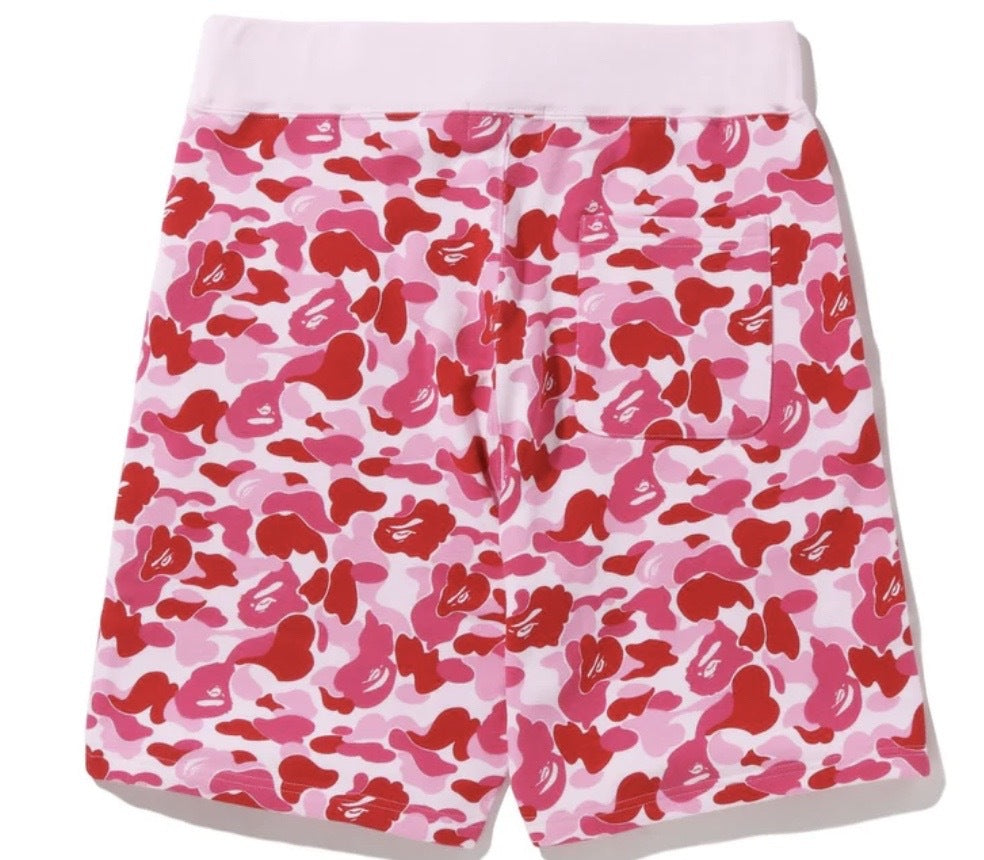 BAPE ABC PINK CAMO SWEAT SHORTS