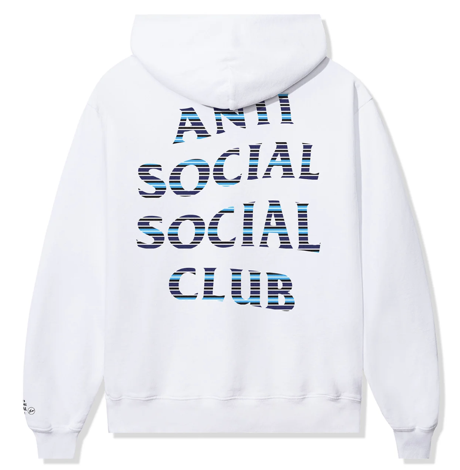 ASSC x Fragment Design Logo Hoodie - White/Blue