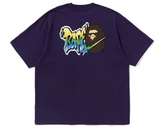 BAPE Graffiti Relaxed Fit Purple Tee