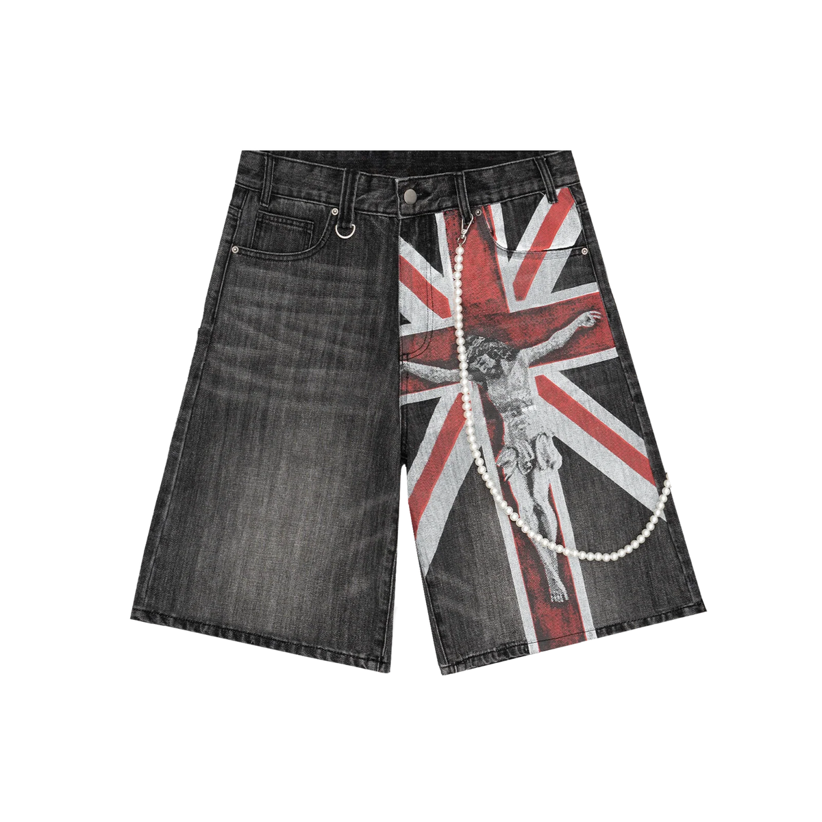 Bravest Black Union Jorts