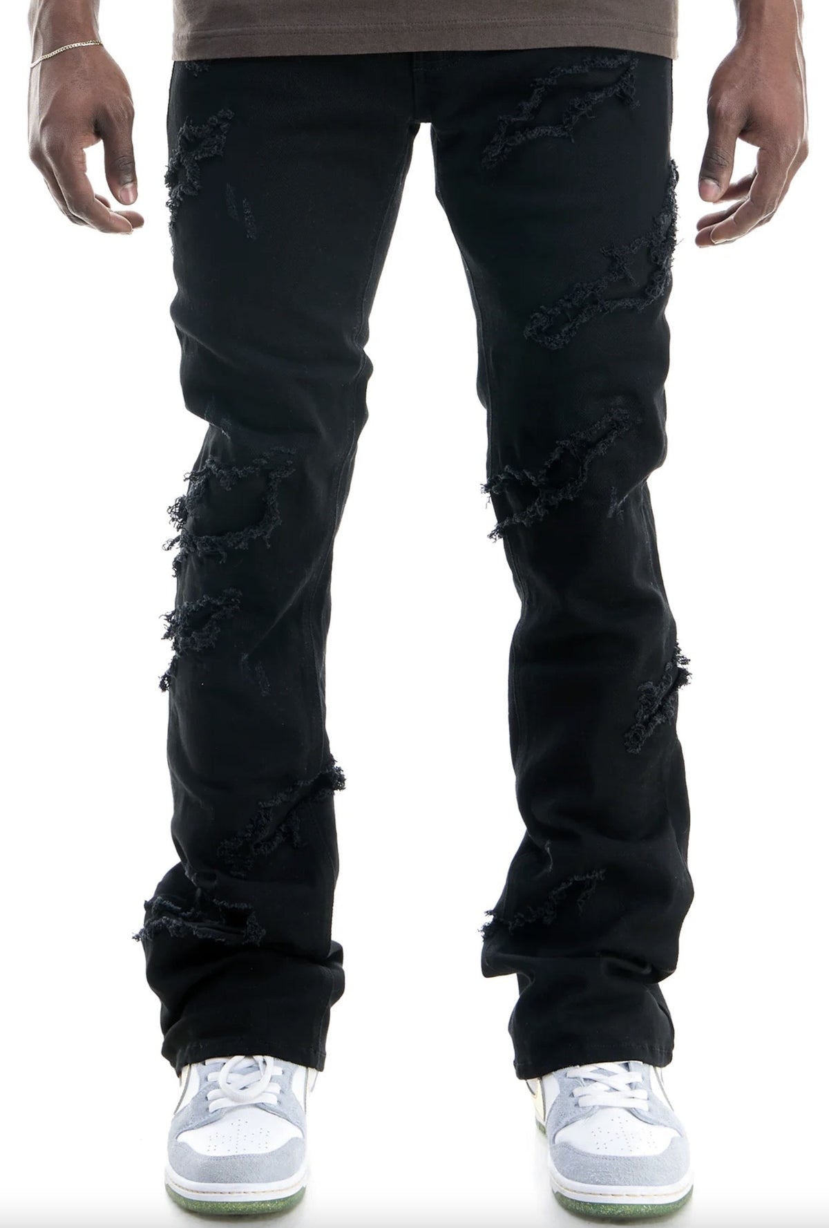 KDNK Squall Black Flare Pants