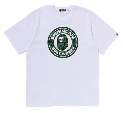 BAPE Lux Sport Pattern Busy Works White Tee (BF)