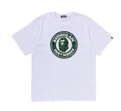 BAPE Lux Sport Pattern Busy Works White Tee