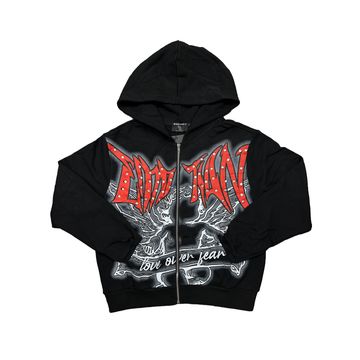 Mixed Emotion Black "Grafitti" Zipper Hoodie