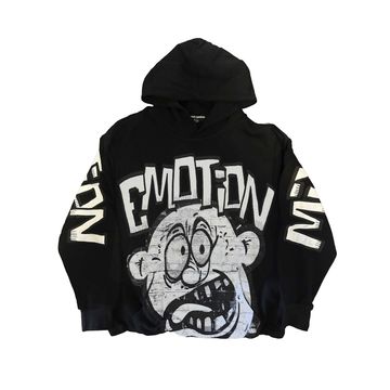 Mixed Emotion "Monster" Black Cropped Hoodie