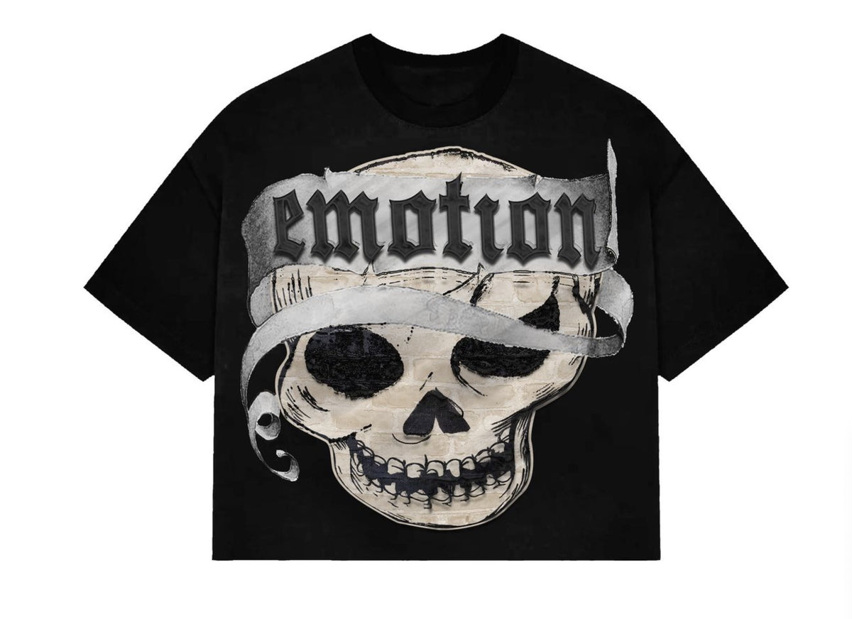 Mixed Emotion Black "Pirate" Cropped Tee