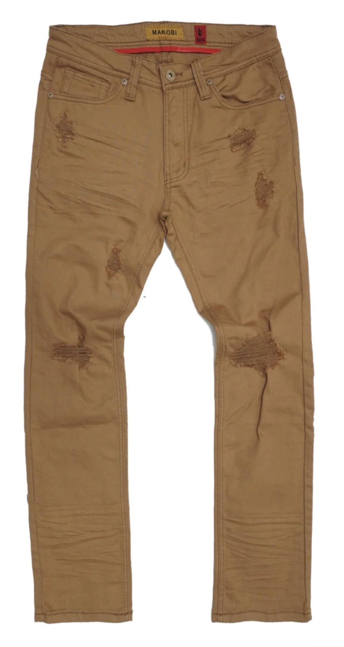 Makobi Brighton Shredded Mocha Jeans