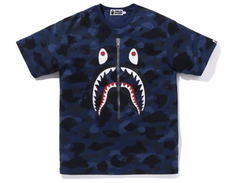 BAPE Color Camo Navy Shark Tee