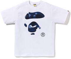 BAPE Color Camo Ape Face Tee White/Navy