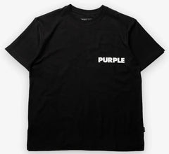 Purple Brand Textured Jersey SS Tee Deliquency Black Tee