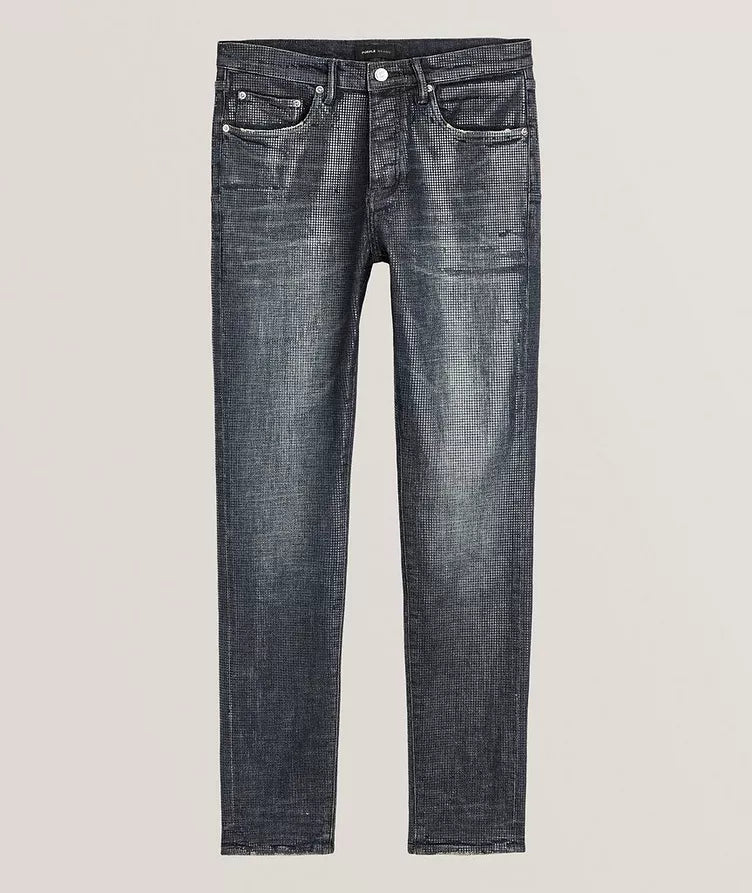 Purple Brand Tiled Overlay Light Black Jeans