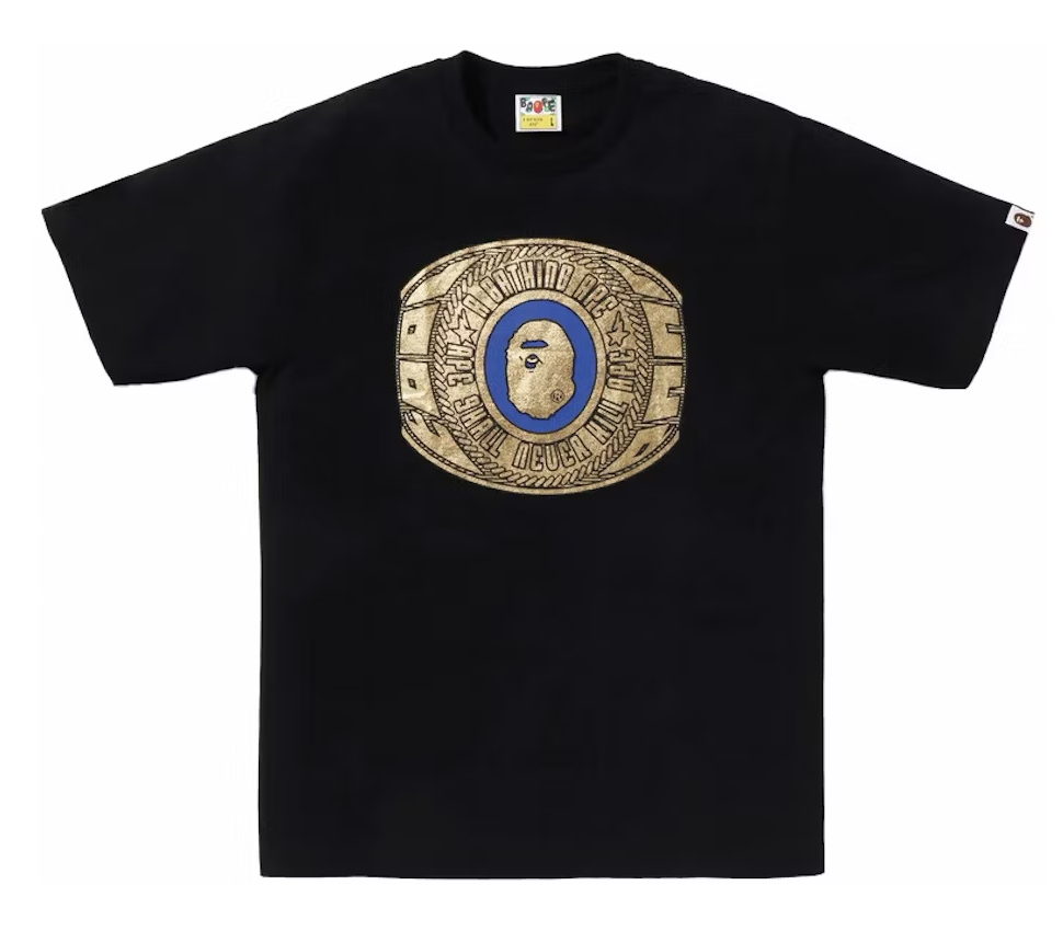 BAPE Foil College Ring Black Tee (BF)