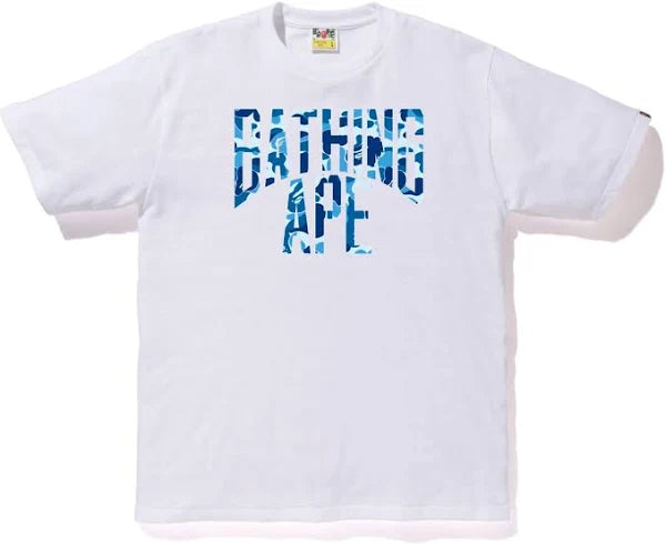 BAPE ABC Blue Camo NYC Logo White Tee