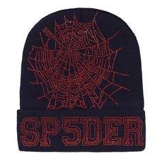 Sp5der Web Beanie Navy/Red