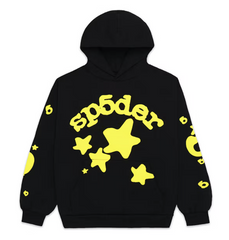 Sp5der Beluga Hoodie Slate Black/Yellow