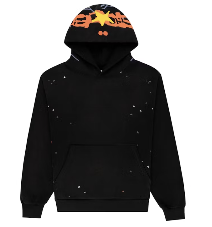 Sp5der Heavy Web Hoodie Black